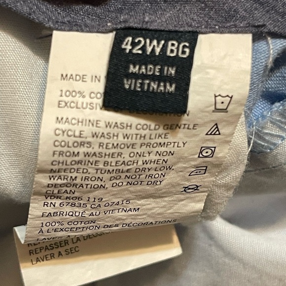 Nautica Golf Chino Shorts Mens Size 42 W Cotton Light Blue Color - Picture 3 of 7